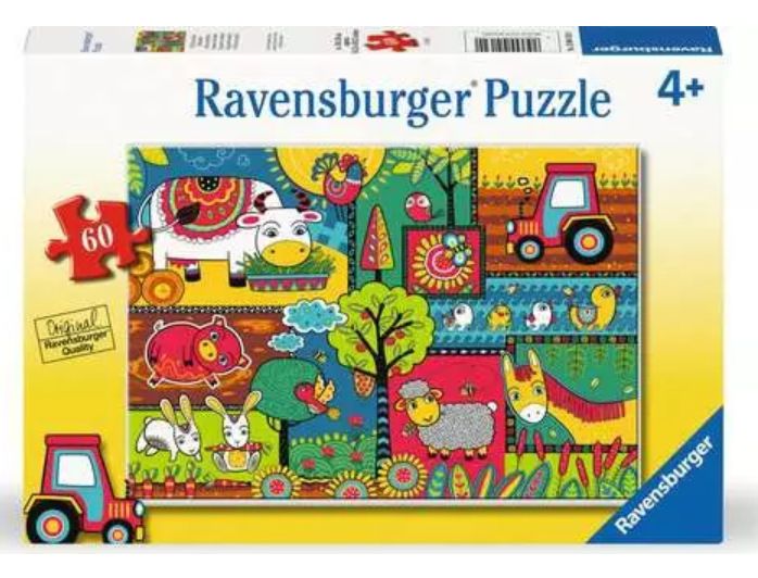 CASSE-TÊTE 60 PIÈCES RAVENSBURGER - UNE JOURNÉE À LA FERME