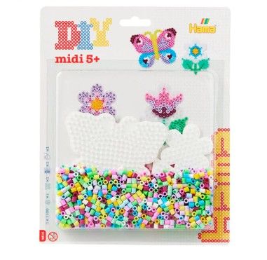 Hama - 1100 perles + 2 plaques fleur et papillon