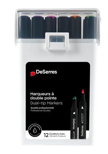 ENSEMBLE DE 12 MARQUES À L'ALCOOL À POINTE DOUBLE DESERRES