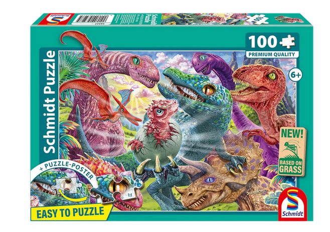 CASSE-TÊTE 100 PIÈCES SCHMIDT - PETITS DINOS, GRANDES AVENTURES