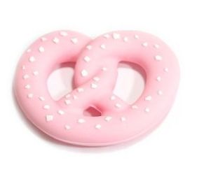 Jouet de dentition bretzel - Vieux rose