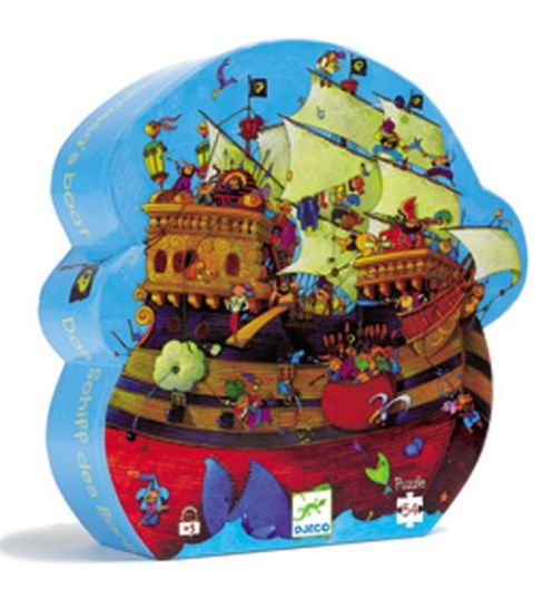 CASSE-TÊTE SILHOUETTE 54 PIÈCES DJECO - BATEAU BARBEROUSSE