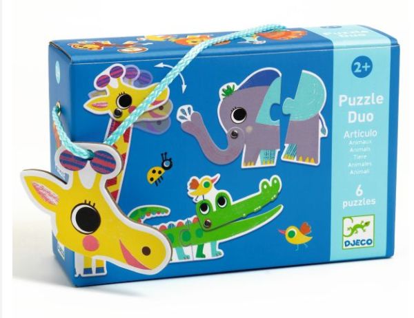 Casse-tête Duo Djeco- 6 x 2 pièces articulo animaux