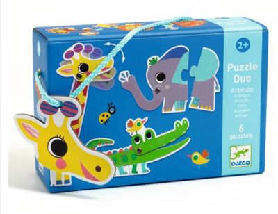 Casse-tête Duo Djeco- 6 x 2 pièces articulo animaux