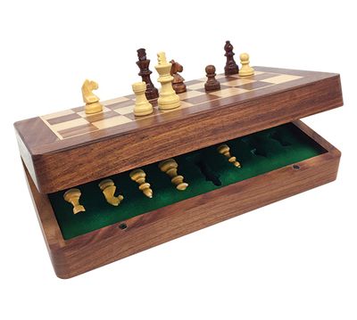 Échiquier pliant de 18 cm avec roi de 31 mm