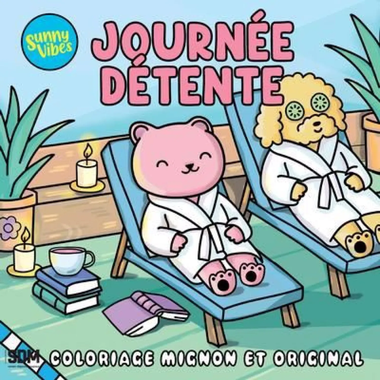 Sunny vibes - Journée détente coloriage mignon et original