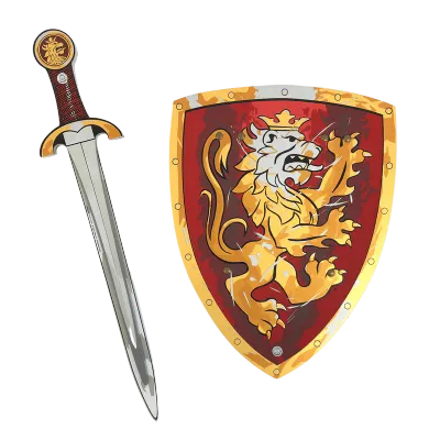 Liontouch - Ensemble de chevalier noble rouge épée et bouclier