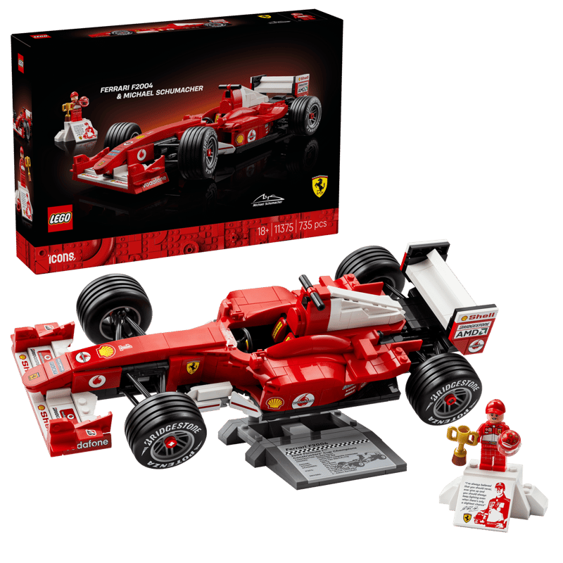 LEGO ICONS 11375 - LA FERRARI F2004 ET MICHAEL SCHUMACHER