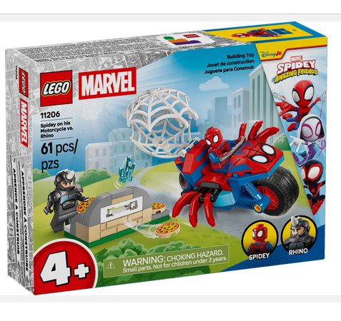 LEGO MARVEL 11206 - SPIDER-MAN SUR SA MOTO CONTRE RHINO