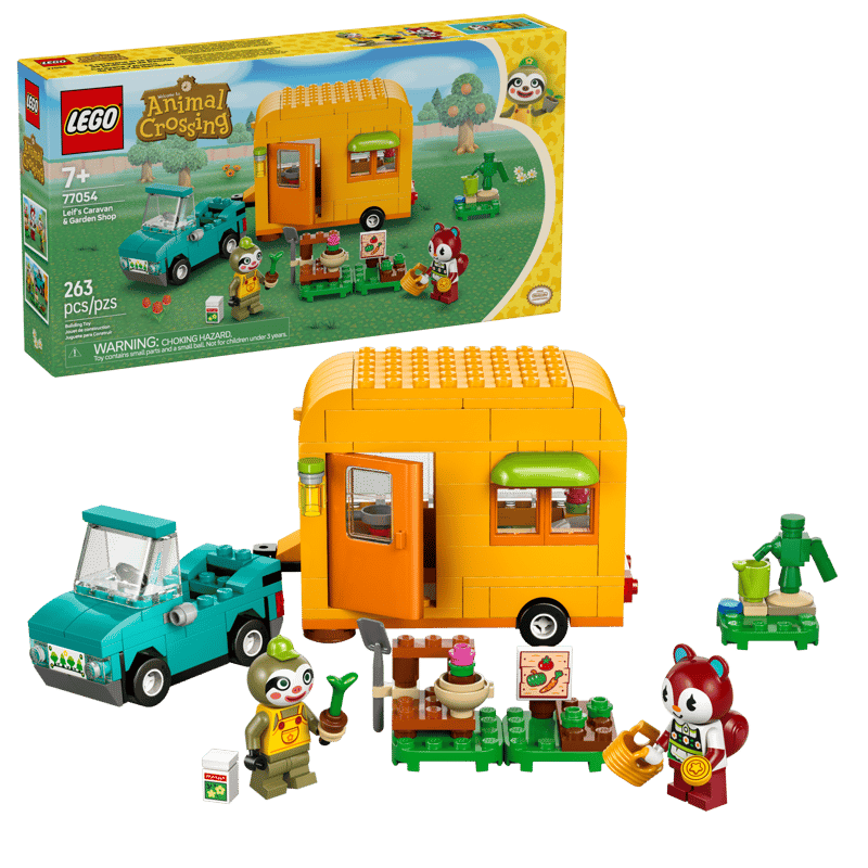 LEGO ANIMAL CROSSING 77054 - LA CARAVANE ET LE KIOSQUE DE JARDINAGE DE RACINE