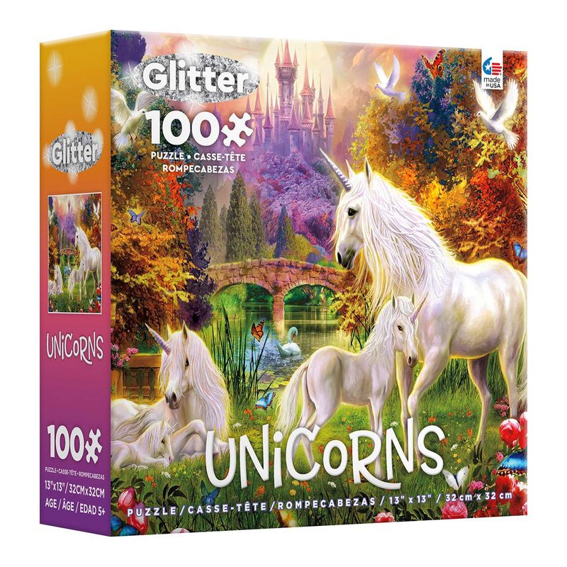CASSE-TÊTE 100 PIÈCES - LICORNES SCINTILLANTES
