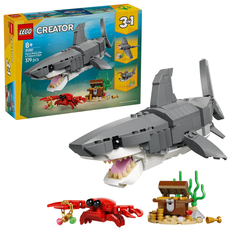 LEGO CREATOR 31381 - LE REQUIN FÉROCE ET LE COFFRE AU TRÉSOR