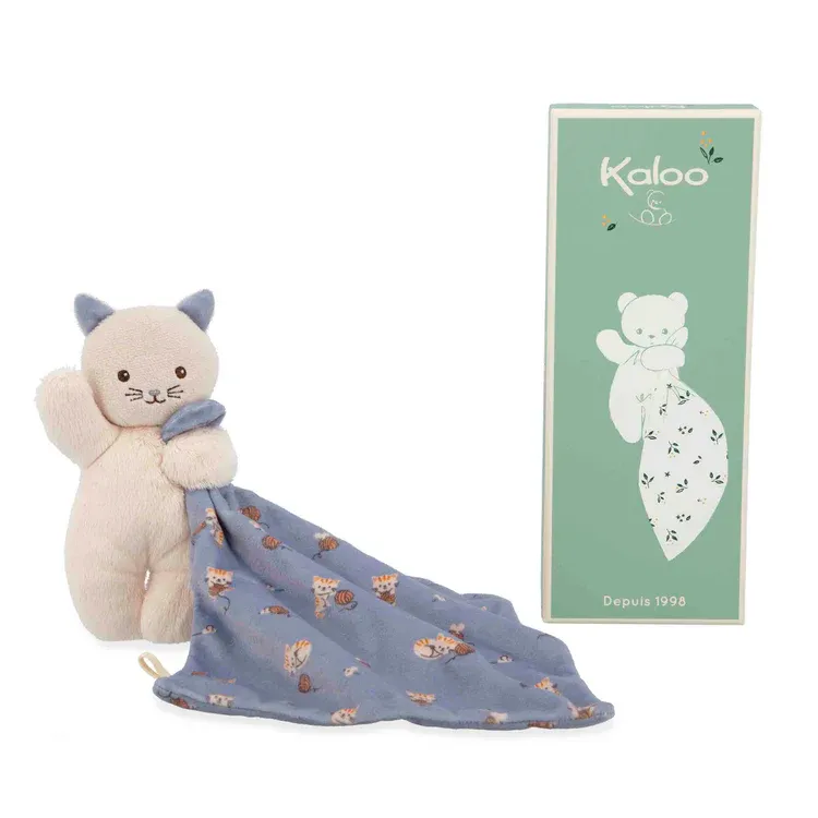 Kaloo carré douceur - Doudou chat: Lilas