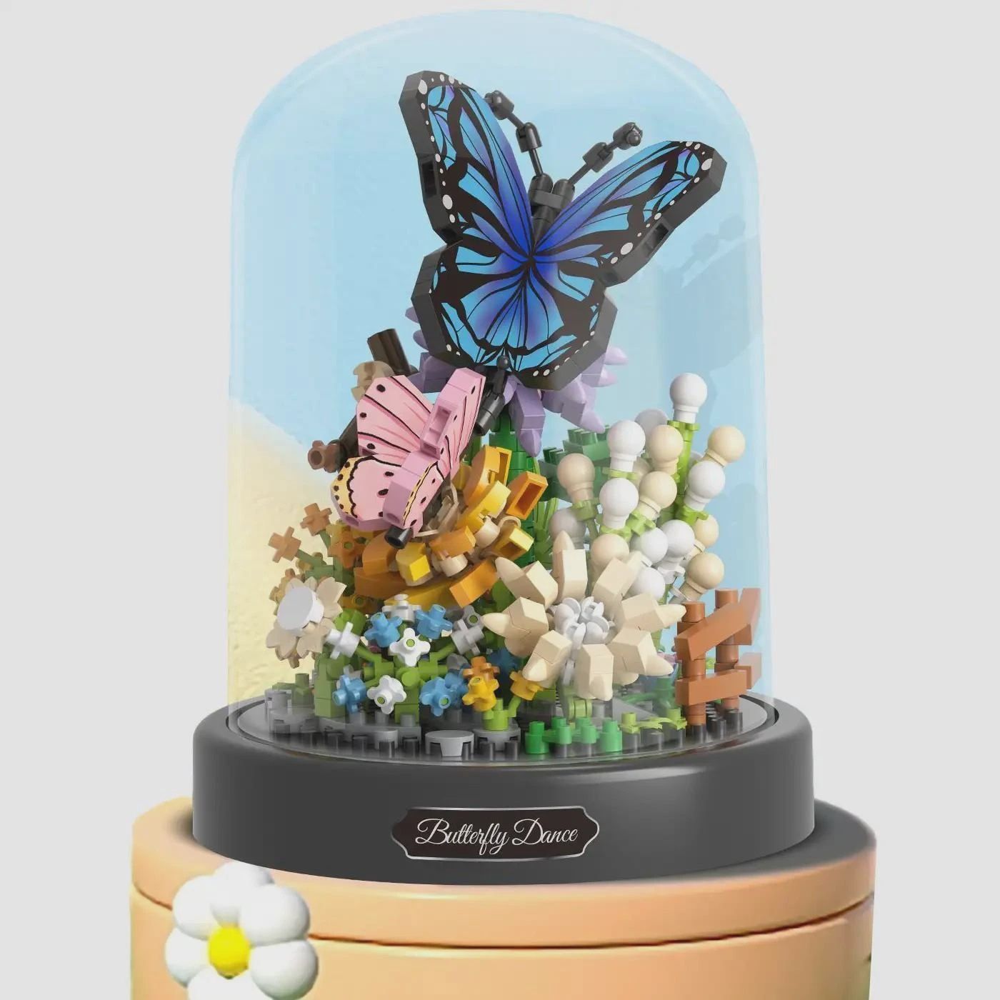 FLEURS ET PAPILLONS À CONSTRUIRE AVEC BOITE DE PRÉSENTATION