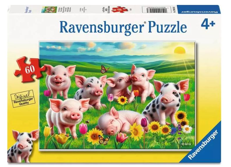 CASSE-TÊTE 60 PIÈCES RAVENSBERGER - PRÉCIEUX PORCELETS