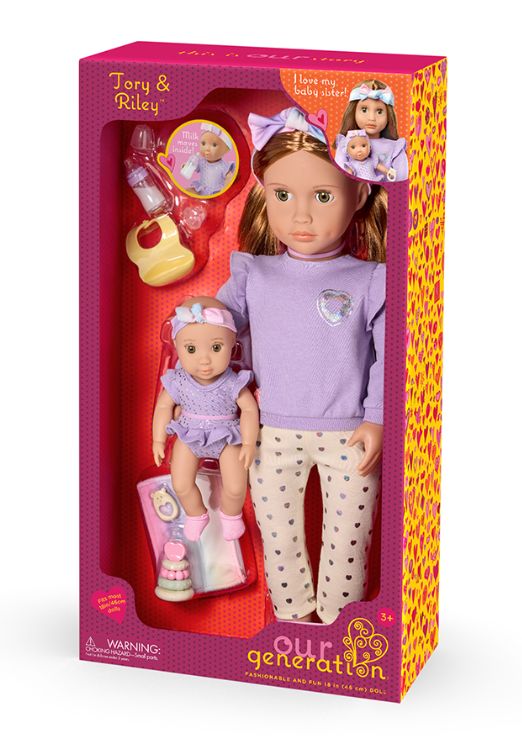POUPÉE OG DE LUXE - GRANDE ET PETITE SOEUR TORY &amp; RILEY