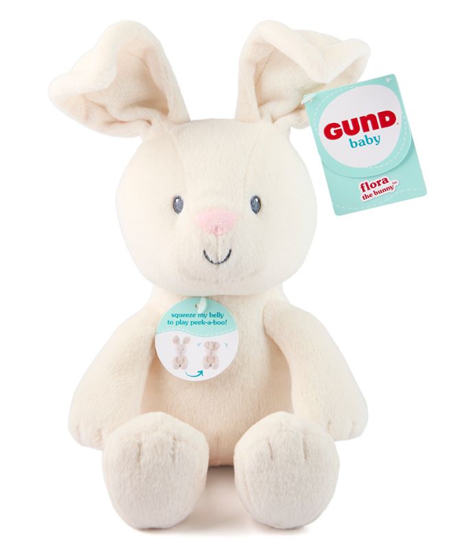 CACHE-CACHE FLORA LE LAPIN EN PELUCHE 18 CM GUND BABY