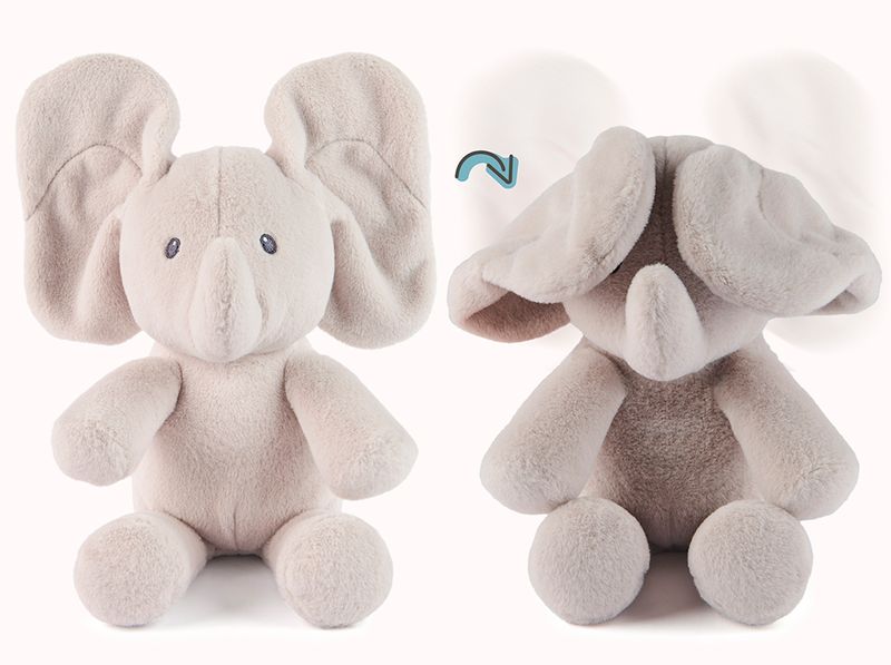 CACHE-CACHE FLAPPY L'ÉLÉPHANT EN PELUCHE 18 CM GUND BABY