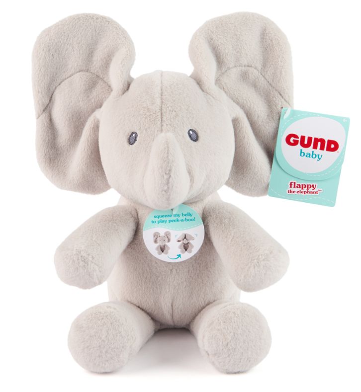 Cache-cache Flappy l'éléphant en peluche 18 cm gund Baby