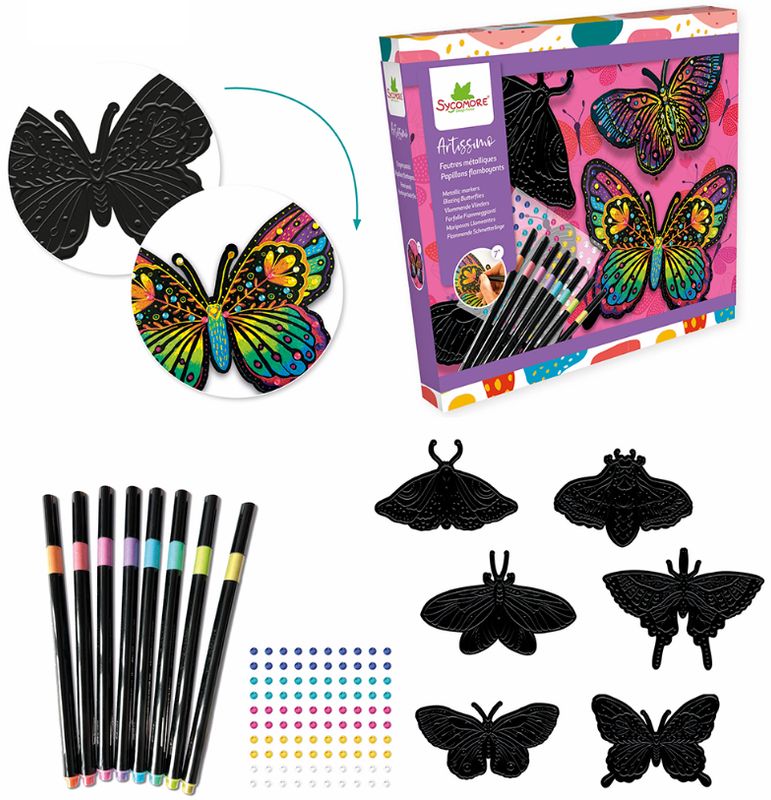 FEUTRES MÉTALISÉS - PAPILLONS FLAMBOYANT ARTISSIMO