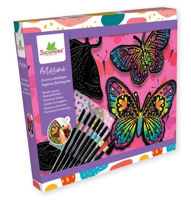 Feutres métalisés - Papillons flamboyant artissimo