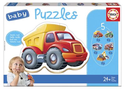 CASSE-TÊTE PROGRESSIF 5 X 3, 4 OU5 PIÈCES EDUCA - VÉHICULES