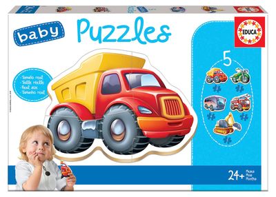 Casse-tête progressif 5 x 3, 4 OU5 pièces Educa - Véhicules