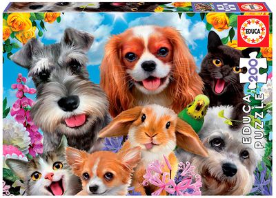 Casse-tête 200 pièces Educa - Selfie d'animaux