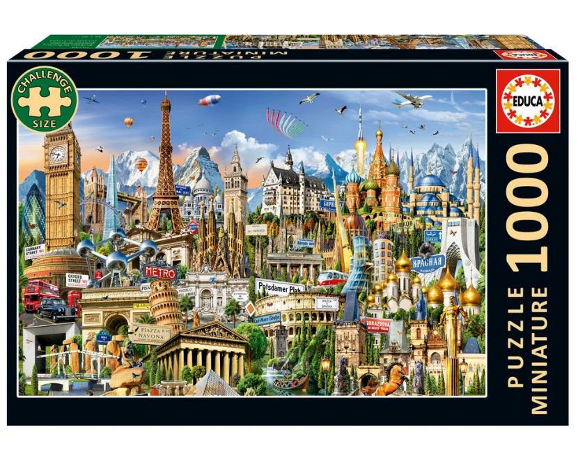 CASSE-TÊTE MINIATURE 1000 PIÈCES EDUCA - SYMBOLES DE L'EUROPE