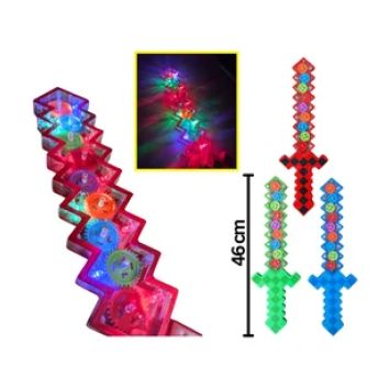 ÉPÉE AVEC ENGRENAGE QUI FAIT DE LA LUMIÈRE