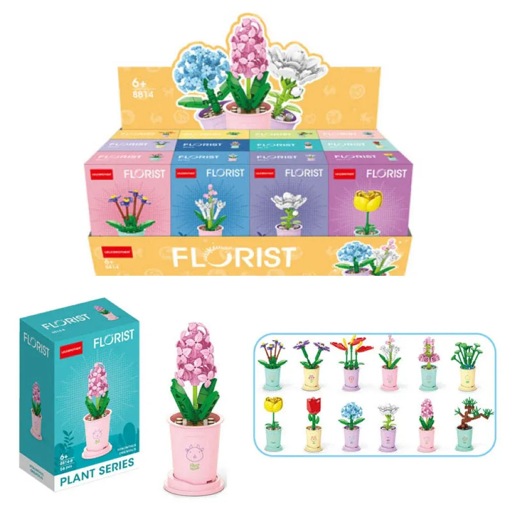 Fleur en bloc à construire