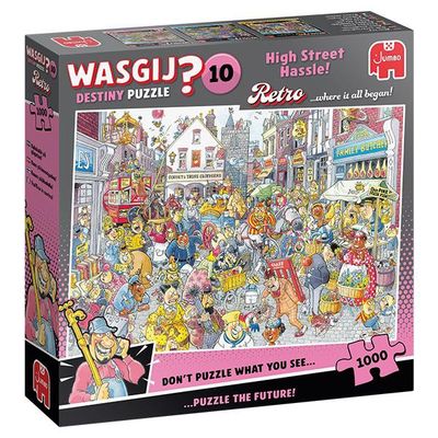 CASSE-TÊTE 1000 PIÈCES WASGIJ RETRO DESTINY NO10 - CHAOS.. RUE COMMERÇANTE