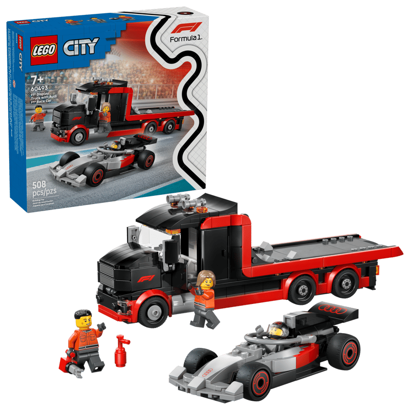 LEGO CITY 60493 - LE CAMION D'EXPOSITION DE F1 AVEC VOITURE DE COURSE DE F1 AUDI