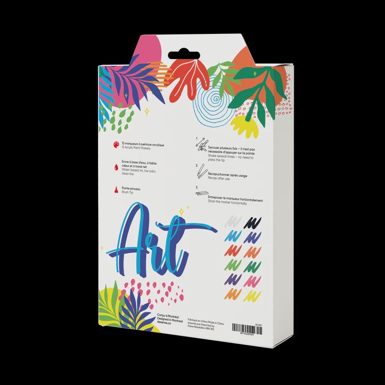 DESERRE - 12 MARQUEURS ACRYLIQUE PINCEAUX