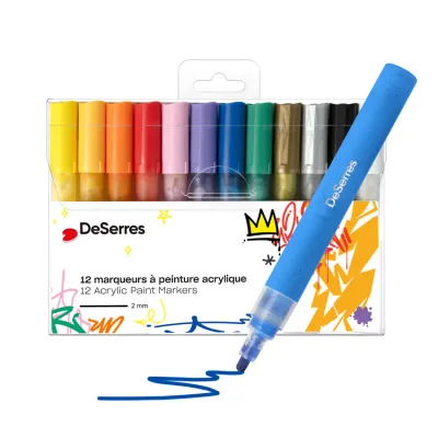 Deserres - 12 marqueurs acryliques valve 2mm