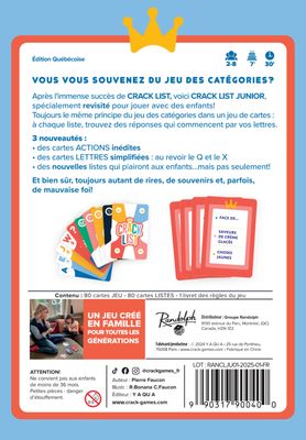 Crack list Junior - Édition Québécoise (Fr)