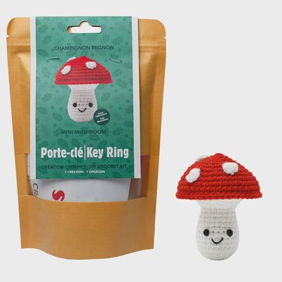 KIT DIY PORTE-CLÉ CROCHET - MINI CHAMPIGNON