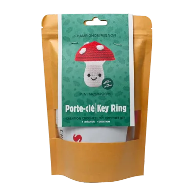 Kit DIY porte-clé crochet - Mini champignon