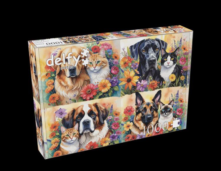 CASSE-TÊTE 1000 PIÈCES DELFY - PAW-FECT PAIRS