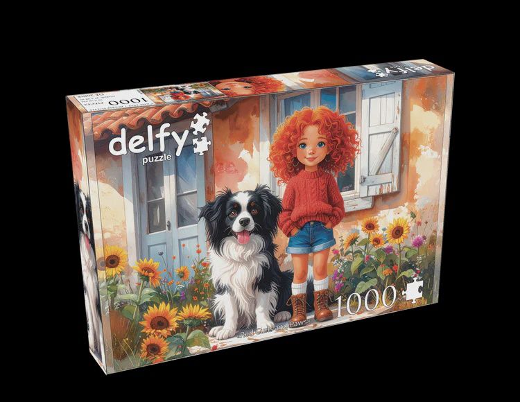 CASSE-TÊTE 1000 PIÈCES DELFY - RED CURLS AND PAWS