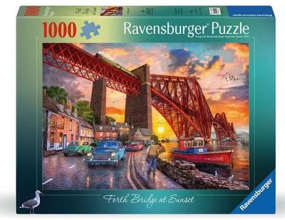 Casse-tête 1000 pièces Ravensburger - Forth Bridge at Sunset