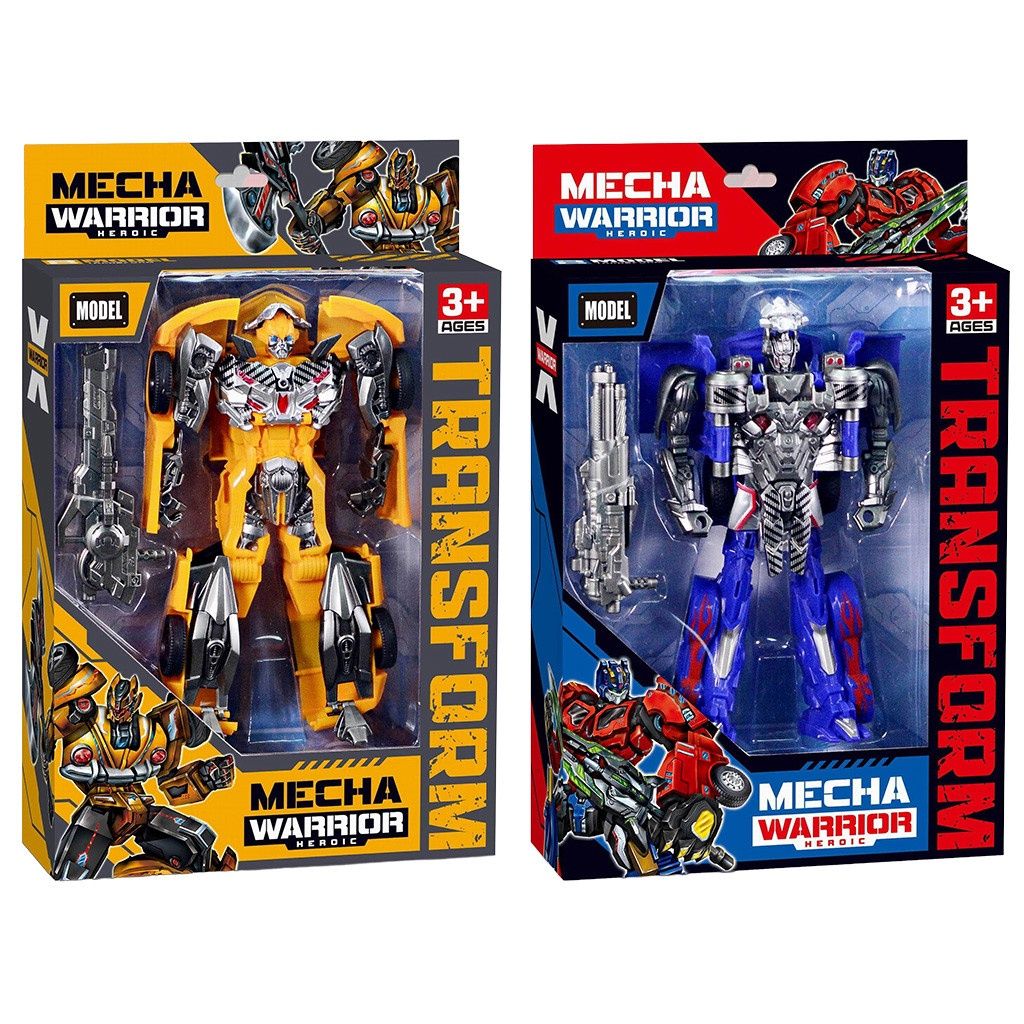 Transformer Mecha Warrior bleu ou jaune