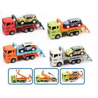 Ensemble de 4 camions-remorques à tirer