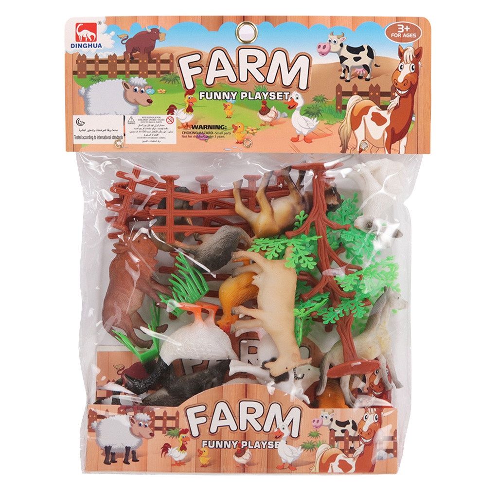 Ensemble d'animaux de la ferme  12 pièces