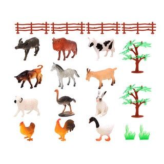 Ensemble d'animaux de la ferme  12 pièces