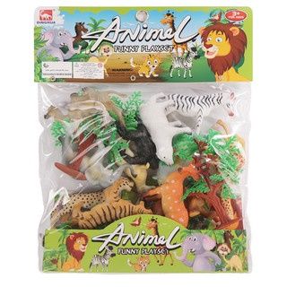 Ensemble d'animaux de la jungle 12 pièces 8 cm