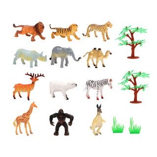 Ensemble d'animaux de la jungle 12 pièces 8 cm