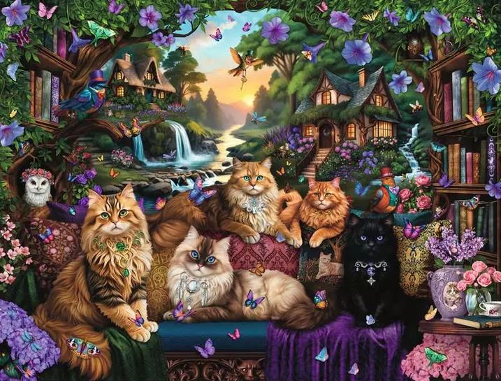 Casse-tête 2000 pièces Ravensburger - Cat Tail Cottage