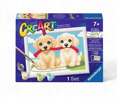 Creart - Peinture à numéro: jeux de chiots