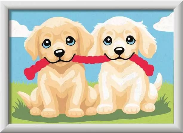 Creart - Peinture à numéro: jeux de chiots